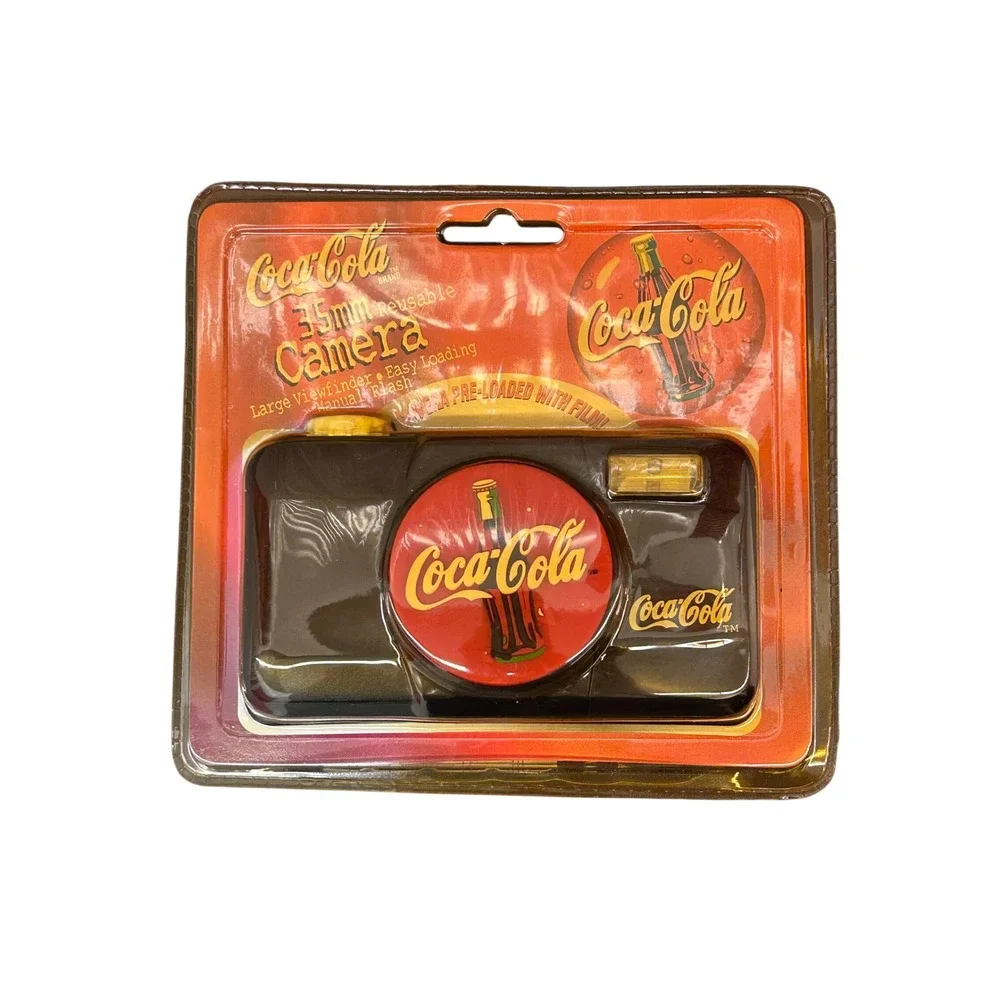 Coca-Cola 35mm Vintage Film Camera Manual Flash Sealed New Pre-Loaded Film